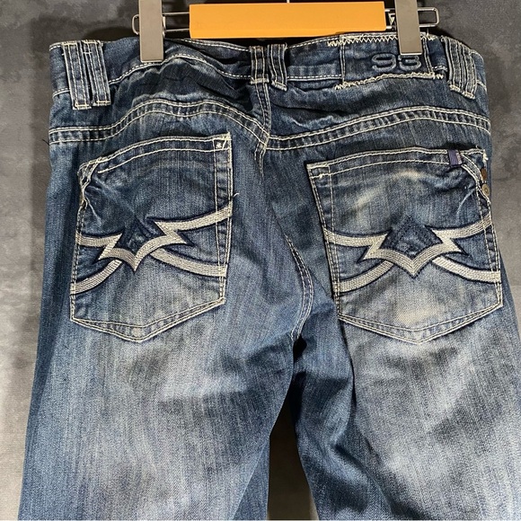 XGN DENIM Boot Cut Vintage Oxygen Blue Jeans 32x32* Montreal Designed Y2K - Picture 3 of 11